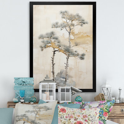 " Beige Tree Pine Tranquility III "