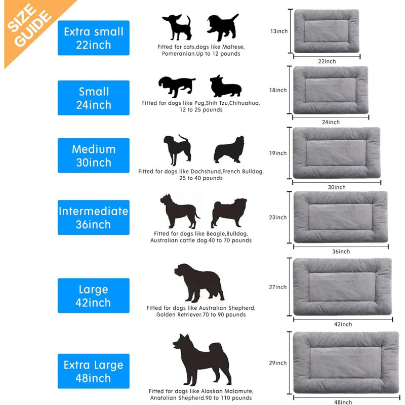 Coussin de caisse pour chien pour chien de taille moyenne / grande, en métal, ultra doux, lavable et antidérapant