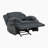 46" W Oversized Corduroy Glider Recliner-1490205900
