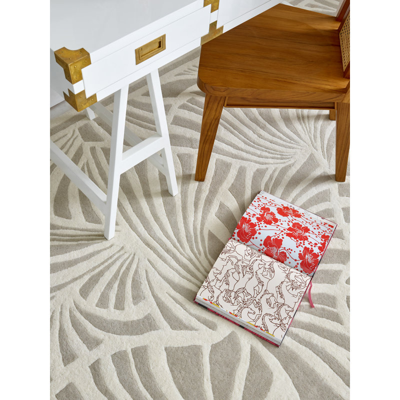 Hand Tufted Wool Abstract Area Rug, Rectangle 8'2" x 11'6"