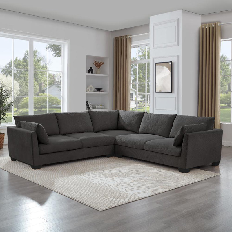Cenko 5 Seater Sofa, Grey Linen Blend