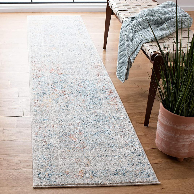 Tapis ivoire / terre cuite Dennison Southwestern, Tapis de couloir 2 pi x 11 pi