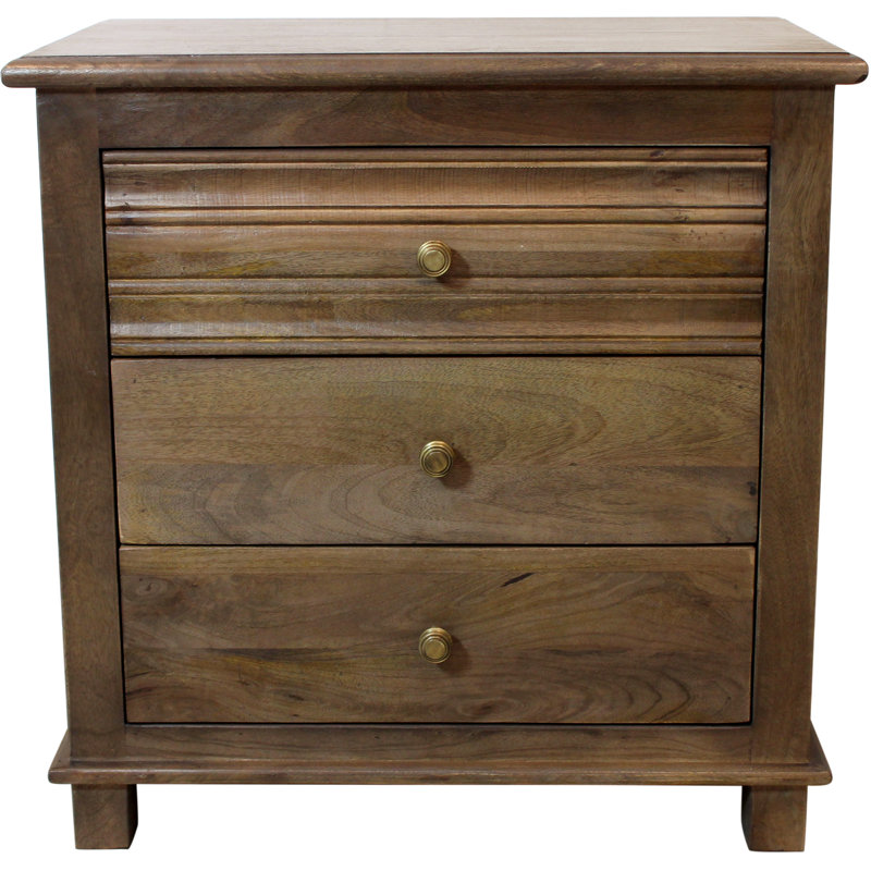 Table de chevet en bois massif Delvon