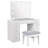 47.4" W Glam Vanity Set, White/Gray