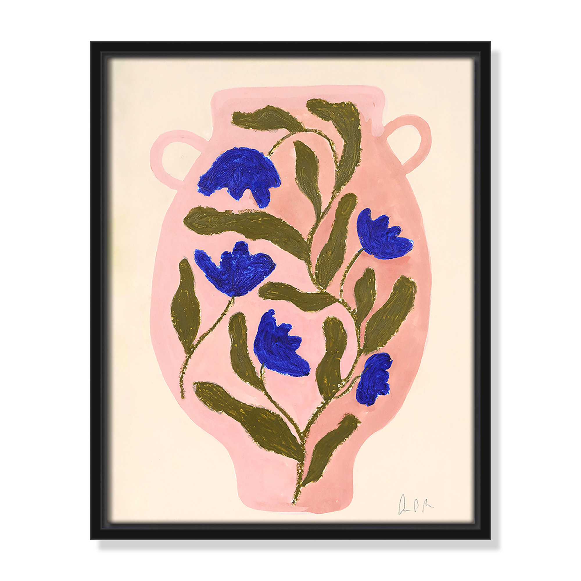 Vase No. 01 Print by Camilla Bergqvist, 15.5" H x 12.5" W, Black