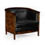 Knightsbridge Leather Barrel Chair-1871676669