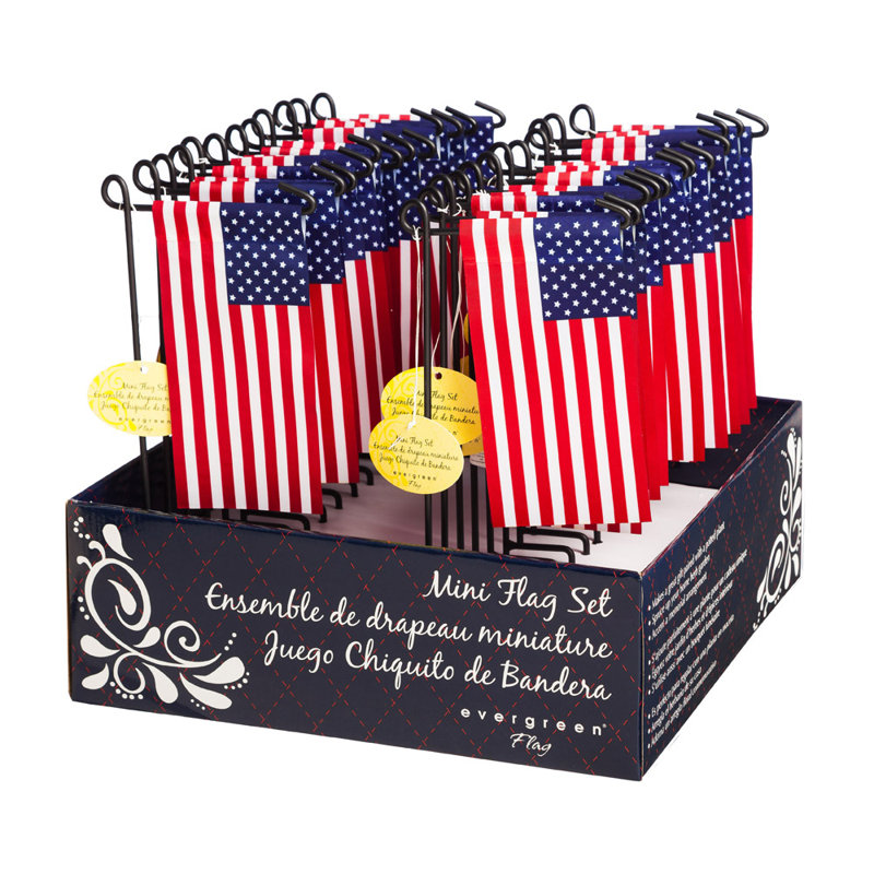 Mini polyester à 2 côtés 84 x 29 po american drapeau de jardin