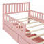 Lit plateforme simple en bois avec garde-corps et amp; 2 tiroirs de rangement, aucun sommier nécessaire, robuste et amp; Durable-1271776232-1271776237