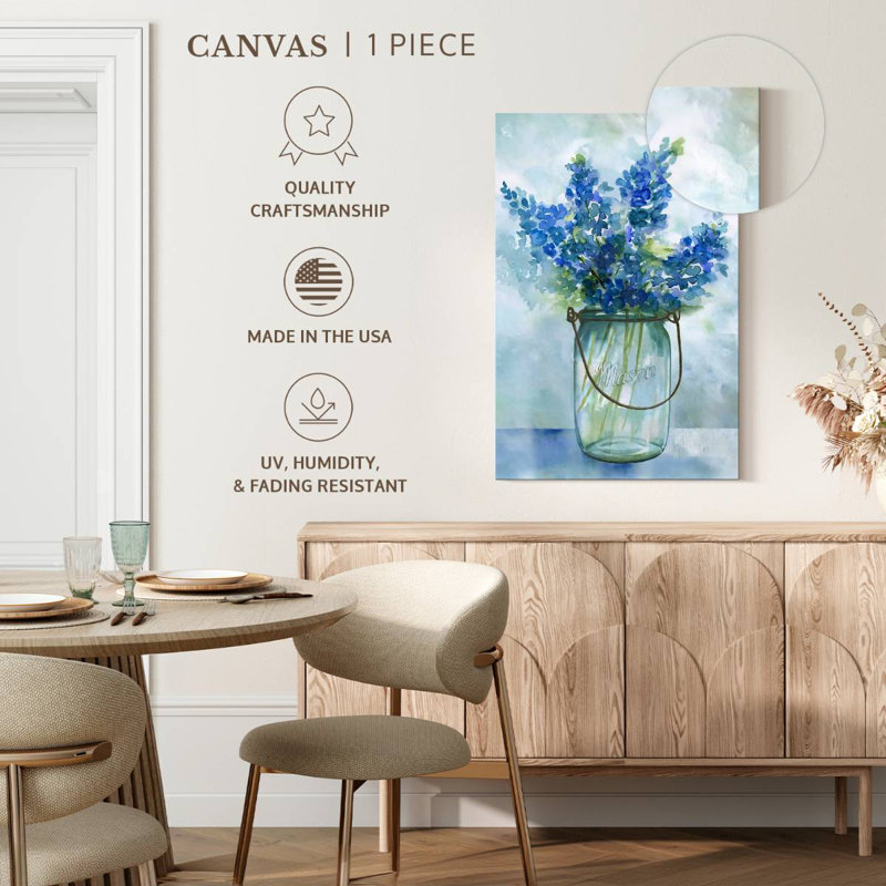 Harnek Bluebonnets II, 51" H x 34" W