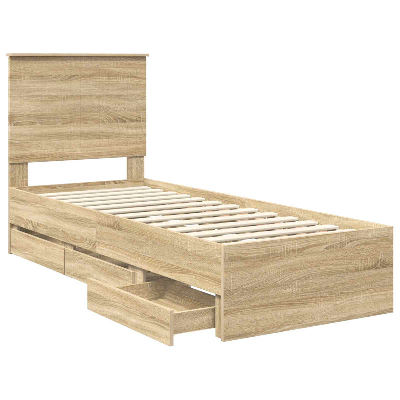 Bed Frame, Small Single (2'6), Sonoma Oak