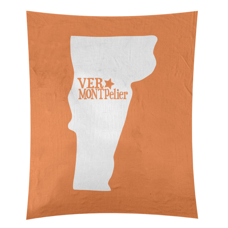 Tapisserie murale Montpelier Vermont, H 60 po x l 51 po, Orange