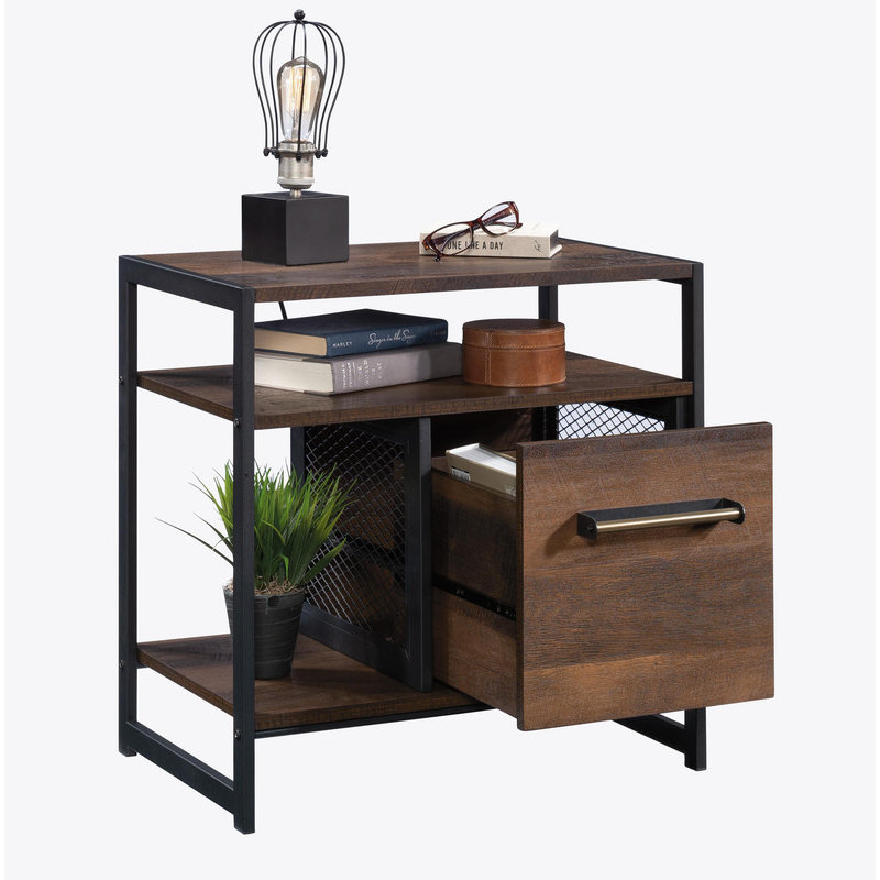 Table d'appoint / table de chevet, finition brune
