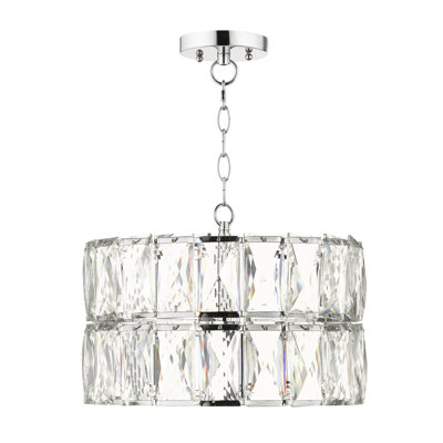 Isaacson 3 - Light Polished Chrome Drum Pendant