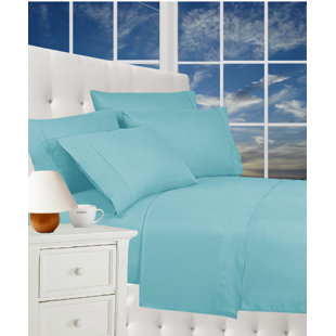 Microfiber Percale Sheet Set with Deep Pocket Fitted Sheet