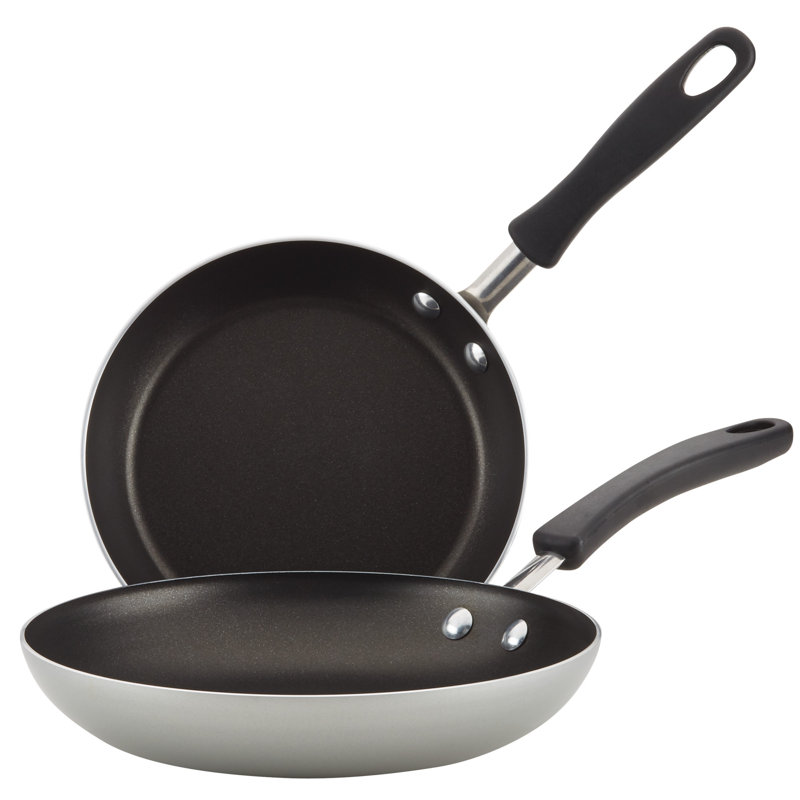Farberware Cookstart Diamondmax Nonstick Frying Pans / Skillet Set, 8.25 Inch And 10 Inch Skillets, Silver
