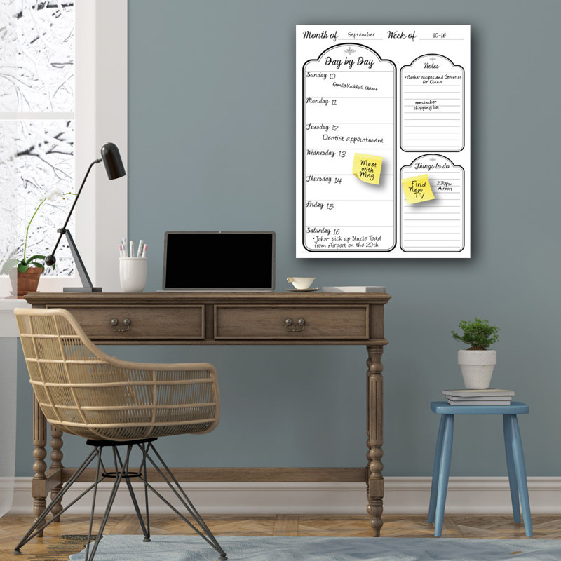 Plastic Dry Erase Board, 30" H x 20" W, White