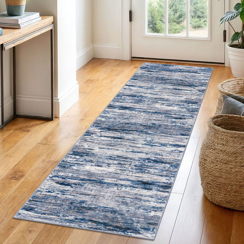 Modern Abstract Washable Runner Rug for Hallways Non Slip Soft 2x6 Indoor Runners for Kitchen Entryway Bedroom 