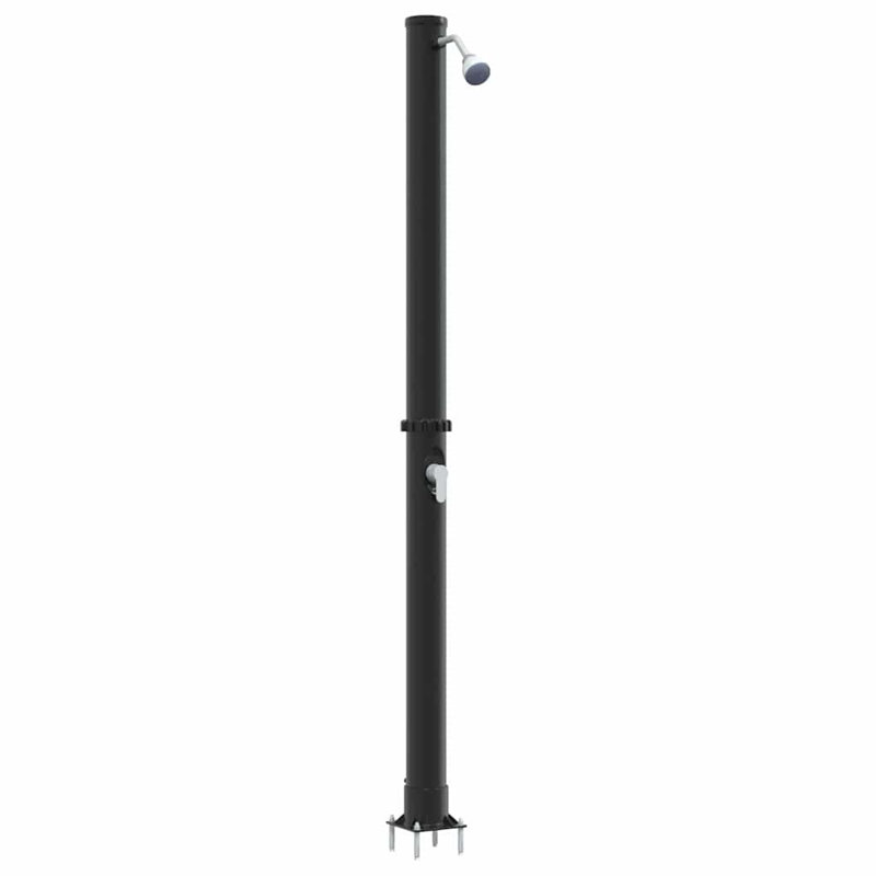 217Cm H Solar Powered PVC/Aluminium Free Standing Outdoor Shower with Detachable Shower Head