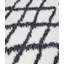 Tapis géométrique rectangulaire en polyester tissé à la machine blanc / noir Noriega-912795852