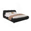 Très grand lit plateforme tapissier très grand avec dossier rembourré surdimensionné et structure en bois massif, convient à plusieurs hauteurs de matelas, de couleur noire, parfait pour créer une chambre à coucher élégante et confortable-1294295755-1294295753