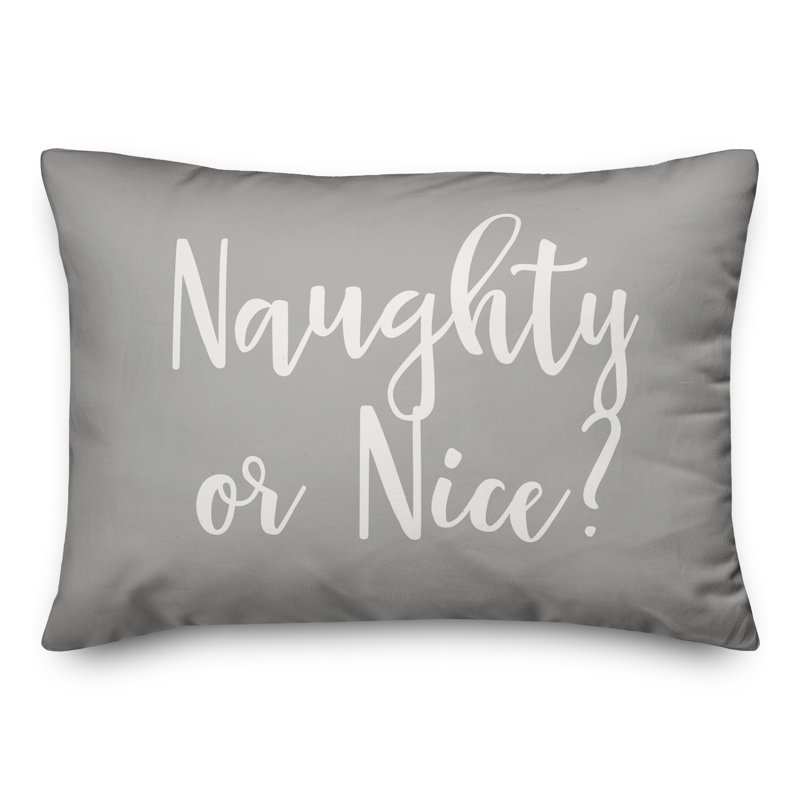  Coussin lombaire Naughty or Nice, Gris