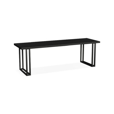Bureau d'écriture rectangulaire en bois massif noir
