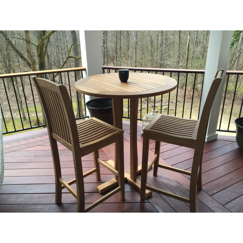 Table de balcon d'extérieur ronde 27 po Bina