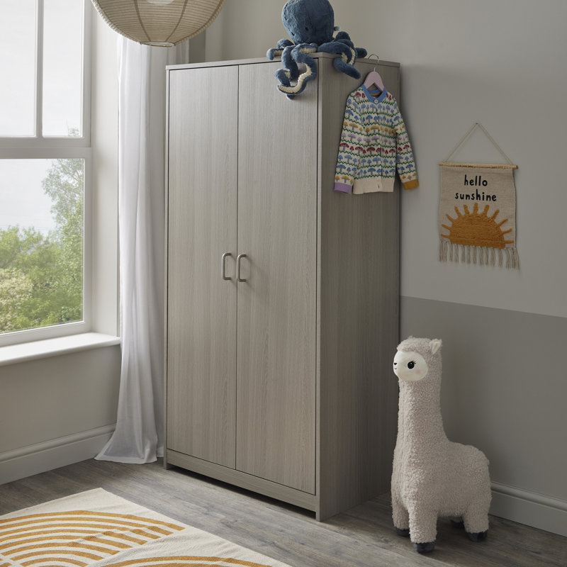 Caro 2 Door Wardrobe, Grey