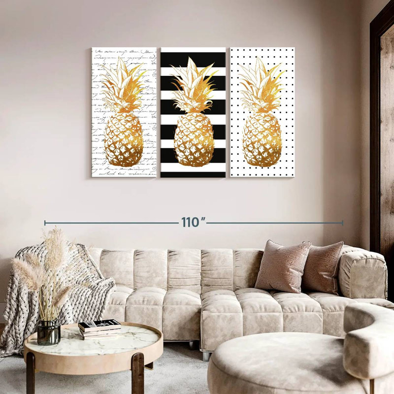 Pineapple Passion, reproduction d'art sur toile, H 74 po x l 48 po x P 1,25 po