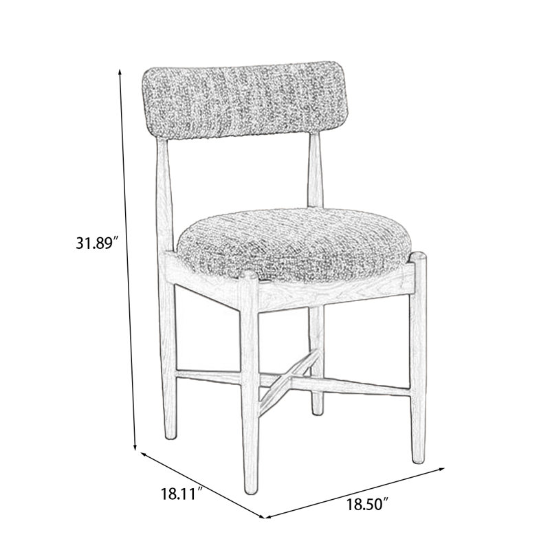 Chaise d'appoint orange à dossier solide (ensemble de 2), Orange