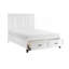Grand lit plateforme en bois blanc doux avec tiroirs de rangement au pied de lit pour une chambre à coucher résidentielle-1723545631