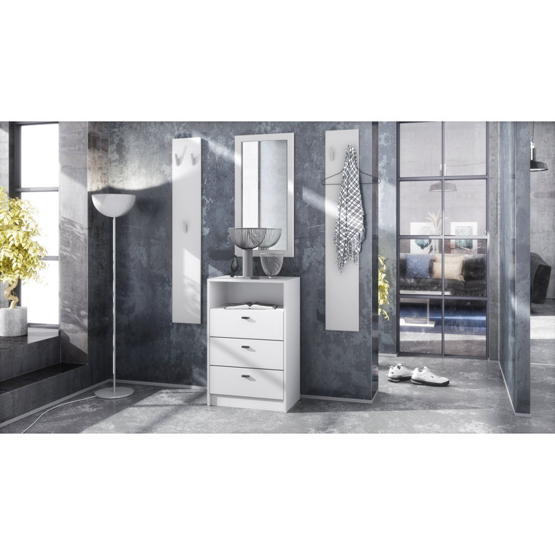 Delon 6 Pieces Hallway Set, Matte White