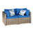 Outdoor Loveseat With Adjustable Feet