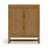 Modern Boho Accent Storage Cabinet with 2 Rattan Inlay Doors, Adjustable Shelves & Solid Wood Frame-118226004