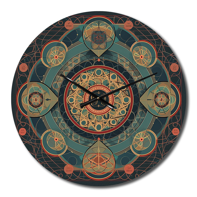Horloge murale géométrique moderne Sacred Mystery, Moyenne