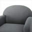 Sièges d'appoint de salon | Fauteuil demi-tonneau pivotant à 360 degrés en tissu gris froid-1616381501