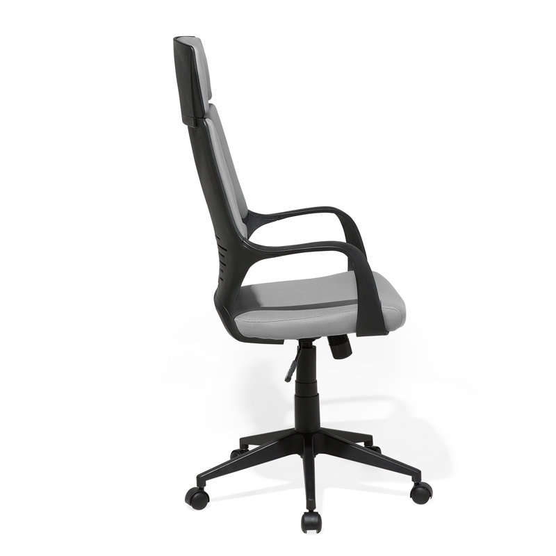 Gina Office Chair with Headrest, Black, Grey