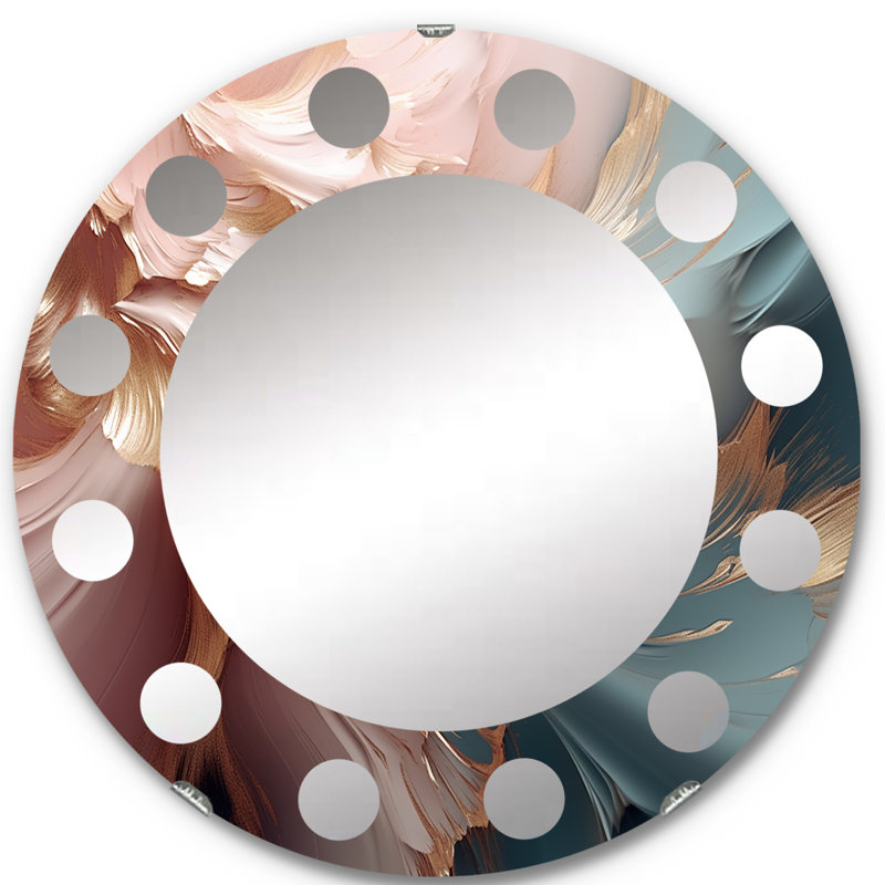 Fassi - Miroir mural moderne rond, 24 po x 24 po