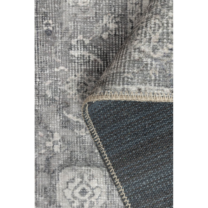 Tapis en chenille lavable Jax, Rond 8 pi 3 po