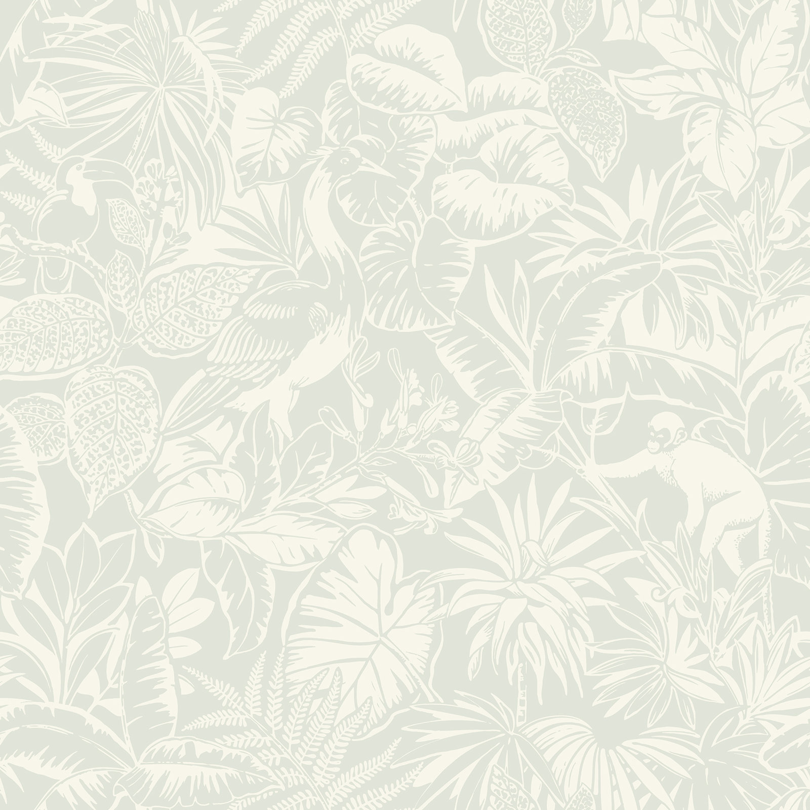 Cheri Floral Wallpaper, Aqua