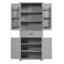 Bathroom Storage Cabinet with Doors and Drawer-1818001888