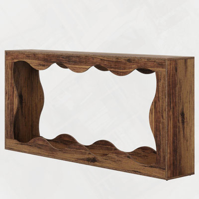 Modern Industrial Entryway Console Table Versatile Storage Display Function
