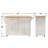 Kitchen Island & Kitchen Cart, Mobile Kitchen Island, Rubber Wood Top, Big & Adjustable Shelf Inside Cabinet For Different Utensils, Luxury Design Fits Party At Different Site.
