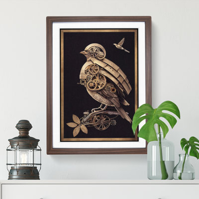 Steampunk Bird - Framed Print