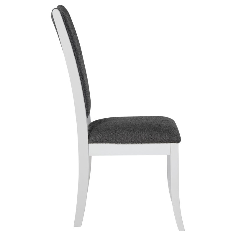 Chaise de salle à manger rembourrée Judd blanc perle