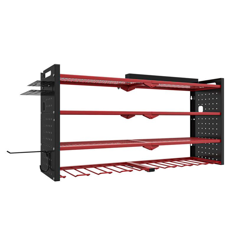 Organisateur mural pour outils électriques, H 16,54 po x l 32,87 po x P 8,66 po, Rouge