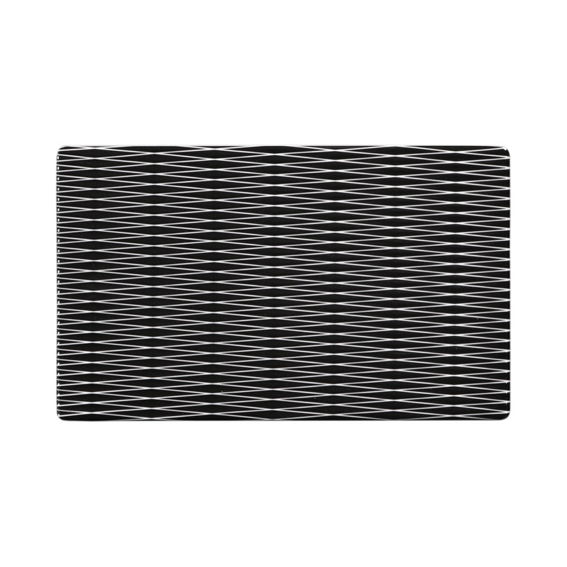 Elite Global Solutions Melamine Tray, 0.75" H x 10.5" W x 6.38" D, White/Black Decal