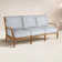 Haley Teak Outdoor Lattice Back Sofa