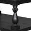 Table basse rétro avec pieds de colonne en vase artistique et placage de pin luxueux, parfaite pour le salon et le bureau-491331549