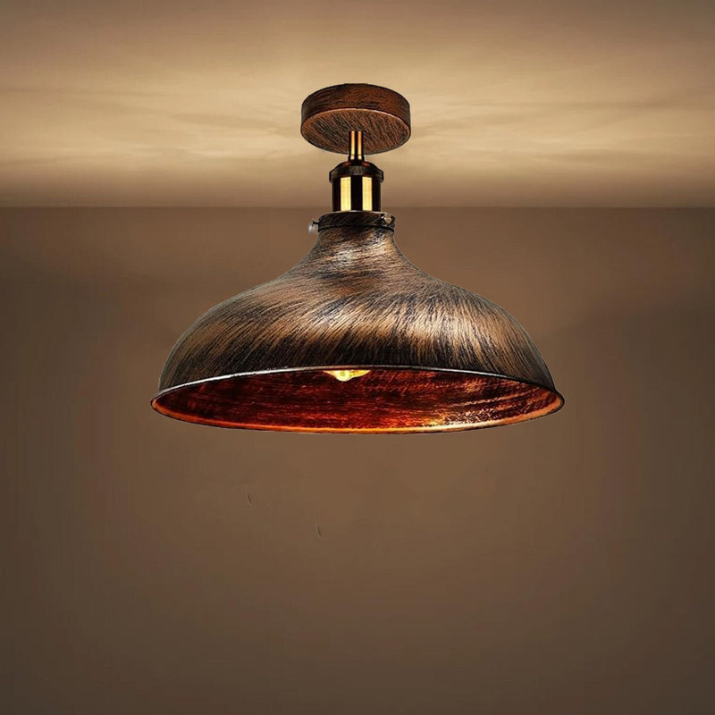 Annai Semi Flush Mount, Brushed Copper